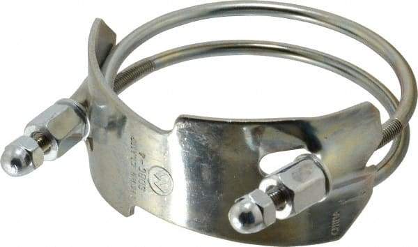 Kuriyama of America - 4" Hose, Spiral Double Bolt Hose Clamp - Plated Steel - Benchmark Tooling