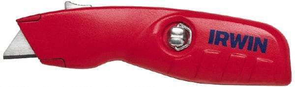 Irwin - Retractable Utility Knife - Red Handle, 2 Blades Included - Benchmark Tooling