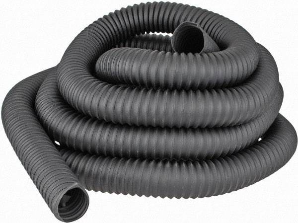 Hi-Tech Duravent - 2" ID, 25' Long, Thermoplastic Rubber Blower & Duct Hose - Black, 3-1/2" Bend Radius, 20 In/Hg, 15 Max psi, -65 to 275°F, Chemical Resistant - Benchmark Tooling