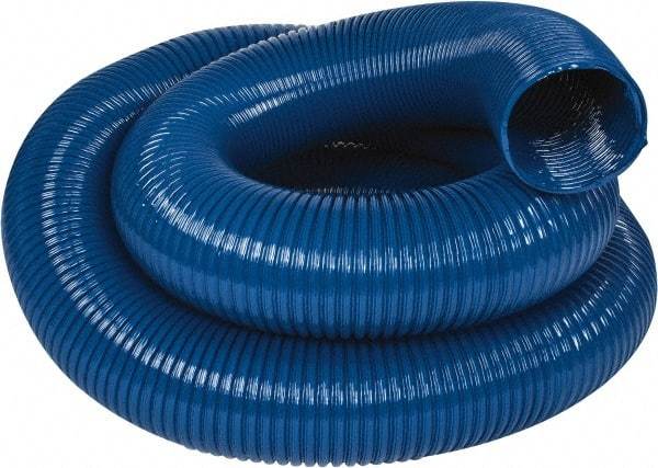 Hi-Tech Duravent - 6" ID, 25' Long, PVC Blower & Duct Hose - Blue, 7-1/2" Bend Radius, 10 In/Hg, 8 Max psi, -20 to 180°F, Abrasion and Chemical Resistant - Benchmark Tooling