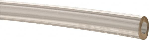 Made in USA - 1/8" ID x 1/4" OD, 1/16" Wall Thickness, Cut to Length (50' Standard Length) Plastic Tube - Clear, 62 Max psi, 63 Hardness - Benchmark Tooling