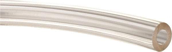 Made in USA - 1/4" ID x 1/2" OD, 1/8" Wall Thickness, Cut to Length (50' Standard Length) Plastic Tube - Clear, 62 Max psi, 63 Hardness - Benchmark Tooling