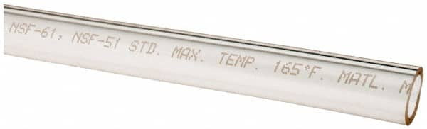 Made in USA - 5/16" ID x 7/16" OD, 1/16" Wall Thickness, Cut to Length (50' Standard Length) Plastic Tube - Clear, 30 Max psi, 63 Hardness - Benchmark Tooling