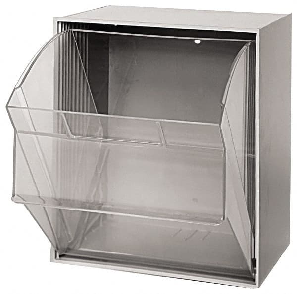 Quantum Storage - 11-13/16" Wide x 13-7/8" High x 11-7/8" Deep, Small Parts Tip Out Stacking Bin Organizer - Polystyrene Frame, 1 Compartments, 11-1/16" Wide x 13-5/8" High x 8-7/8" Deep Bin - Benchmark Tooling