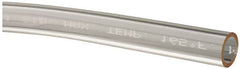 Made in USA - 3/8" ID x 1/2" OD, 1/16" Wall Thickness, Cut to Length (50' Standard Length) Plastic Tube - Clear, 26 Max psi, 65 Hardness - Benchmark Tooling