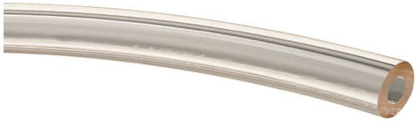 Made in USA - 1/4" ID x 1/2" OD, 1/8" Wall Thickness, Cut to Length (50' Standard Length) Plastic Tube - Clear, 43 Max psi, 40 Hardness - Benchmark Tooling