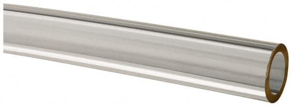 Made in USA - 5/16" ID x 7/16" OD, 1/16" Wall Thickness, Cut to Length (50' Standard Length) Plastic Tube - Clear, 21 Max psi, 40 Hardness - Benchmark Tooling