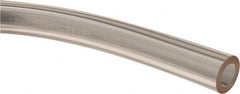 Made in USA - 3/8" ID x 5/8" OD, 1/8" Wall Thickness, Cut to Length (50' Standard Length) Plastic Tube - Clear, 32 Max psi, 40 Hardness - Benchmark Tooling