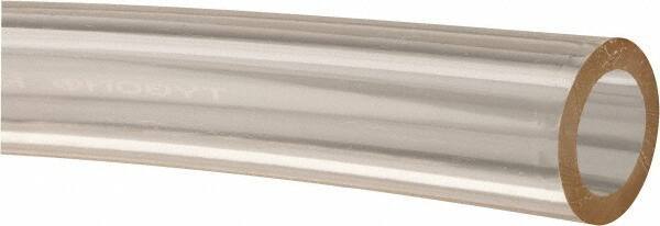 Made in USA - 1/2" ID x 3/4" OD, 1/8" Wall Thickness, Cut to Length (50' Standard Length) Plastic Tube - Clear, 25 Max psi, 40 Hardness - Benchmark Tooling