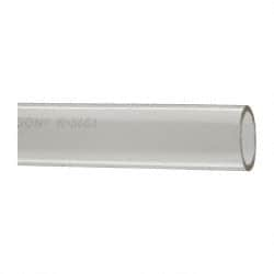 Made in USA - 1" ID x 1-1/4" OD, 1/8" Wall Thickness, Cut to Length (50' Standard Length) Plastic Tube - Clear, 14 Max psi, 40 Hardness - Benchmark Tooling