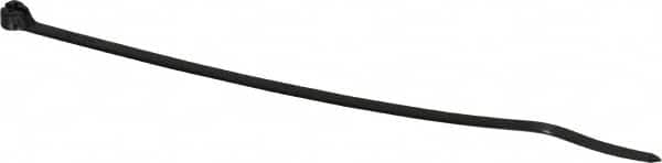 Thomas & Betts - 7.31" Long Black Polypropylene Standard Cable Tie - 30 Lb Tensile Strength, 1.22mm Thick, 1-1/2" Max Bundle Diam - Benchmark Tooling