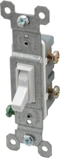 Pass & Seymour - 1 Pole, 120 VAC, 15 Amp, Specification Grade, Toggle, Wall and Dimmer Light Switch - 1-1/4 Inch Wide x 3.281 Inch High - Benchmark Tooling