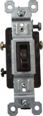 Pass & Seymour - 3 Pole, 120 VAC, 15 Amp, Specification Grade, Toggle, Wall and Dimmer Light Switch - 1-1/4 Inch Wide x 3.281 Inch High - Benchmark Tooling