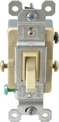 Pass & Seymour - 3 Pole, 120 VAC, 15 Amp, Specification Grade, Toggle, Wall and Dimmer Light Switch - 1-1/4 Inch Wide x 3.281 Inch High - Benchmark Tooling