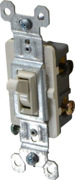 Pass & Seymour - 3 Pole, 120 VAC, 15 Amp, Specification Grade, Toggle, Wall and Dimmer Light Switch - 1-1/4 Inch Wide x 3.281 Inch High - Benchmark Tooling