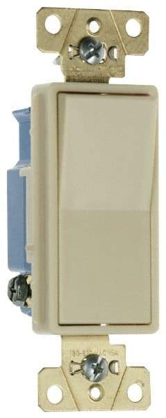 Pass & Seymour - 3 Pole, 120 to 277 VAC, 15 Amp, Specification Grade, Rocker, Wall and Dimmer Light Switch - 1.3 Inch Wide x 4.2 Inch High - Benchmark Tooling