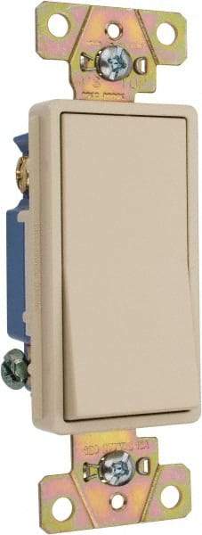 Pass & Seymour - 3 Pole, 120 to 277 VAC, 15 Amp, Specification Grade, Rocker, Wall and Dimmer Light Switch - 1.3 Inch Wide x 4.2 Inch High - Benchmark Tooling