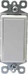 Pass & Seymour - 1 Pole, 120 to 277 VAC, 15 Amp, Specification Grade, Rocker, Wall and Dimmer Light Switch - 1.43 Inch Wide x 4.19 Inch High - Benchmark Tooling