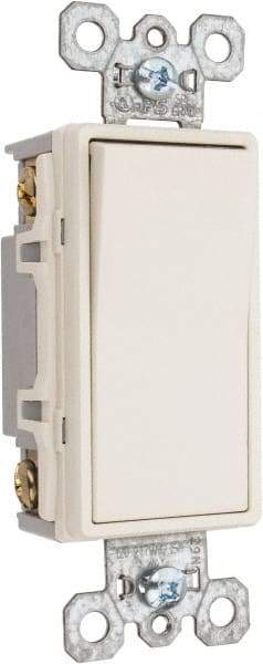 Pass & Seymour - 4 Pole, 120 to 277 VAC, 15 Amp, Specification Grade, Rocker, Wall and Dimmer Light Switch - 1.43 Inch Wide x 4.19 Inch High - Benchmark Tooling