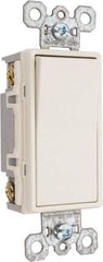 Pass & Seymour - 4 Pole, 120 to 277 VAC, 15 Amp, Specification Grade, Rocker, Wall and Dimmer Light Switch - 1.43 Inch Wide x 4.19 Inch High - Benchmark Tooling