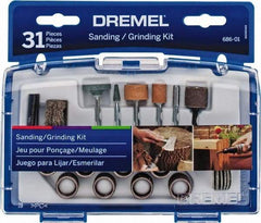 Dremel - 31 Piece Dressing Stones, Drum Sander, Grinding Stones, Sander Bands & Sanding Discs - Set Includes Dressing Stones, Drum Sander, Grinding Stones, Sander Bands & Sanding Discs - Benchmark Tooling