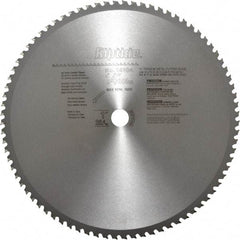 Porter-Cable - 14" Diam, 1" Arbor Hole Diam, 80 Tooth Wet & Dry Cut Saw Blade - Carbide-Tipped, Cutoff Action, Standard Round Arbor - Benchmark Tooling