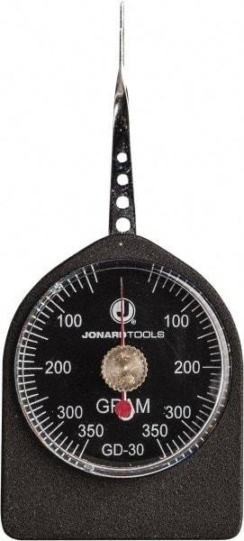 Jonard Tools - 0.11 Lb. Capacity, Mechanical Tension and Compression Force Gage - 10 gf Resolution, Aluminum Housing - Benchmark Tooling