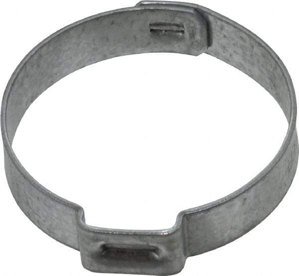 Oetiker - 28.5 to 31.6mm, Zinc-Plated 1-Ear Clamp - 1-1/4" Noml Size, 10mm Inner Width, 7mm Wide x 0.75mm Thick, Carbon Steel - Benchmark Tooling