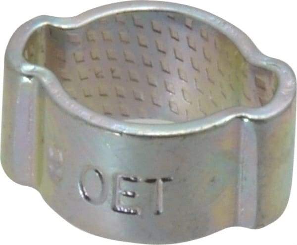 Oetiker - 7 to 9mm, Zinc-Plated 2-Ear Clamp - 5/16" Noml Size, 3.14mm Inner Width, 7mm Wide x 1mm Thick, Carbon Steel - Benchmark Tooling