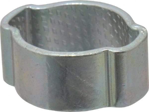 Oetiker - 8.1 to 11mm, Zinc-Plated 2-Ear Clamp - 3/8" Noml Size, 4.55mm Inner Width, 7mm Wide x 1mm Thick, Carbon Steel - Benchmark Tooling