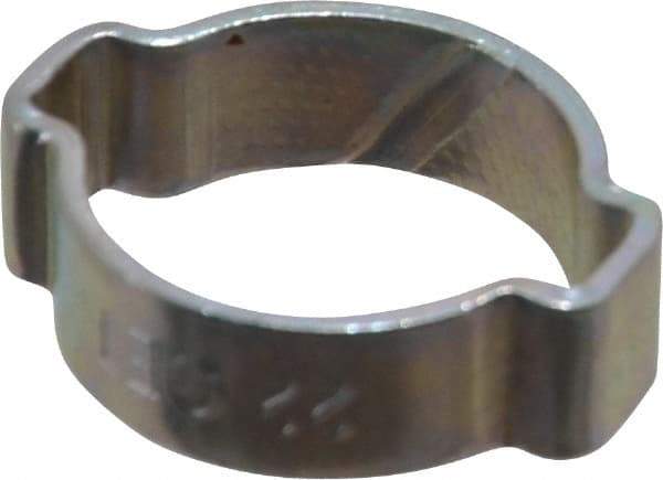 Oetiker - 18 to 22mm, Zinc-Plated 2-Ear Clamp - 13/16" Noml Size, 6.28mm Inner Width, 9mm Wide x 1.5mm Thick, Carbon Steel - Benchmark Tooling