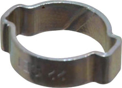 Oetiker - 18 to 22mm, Zinc-Plated 2-Ear Clamp - 13/16" Noml Size, 6.28mm Inner Width, 9mm Wide x 1.5mm Thick, Carbon Steel - Benchmark Tooling