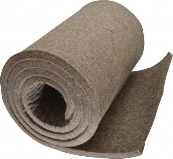 Made in USA - 1/2 Inch Thick x 72 Inch Wide x 12 Inch Long, Pressed Wool Felt Sheet - 6.1 Lbs/Square Yd., Gray, 250 psi - Benchmark Tooling