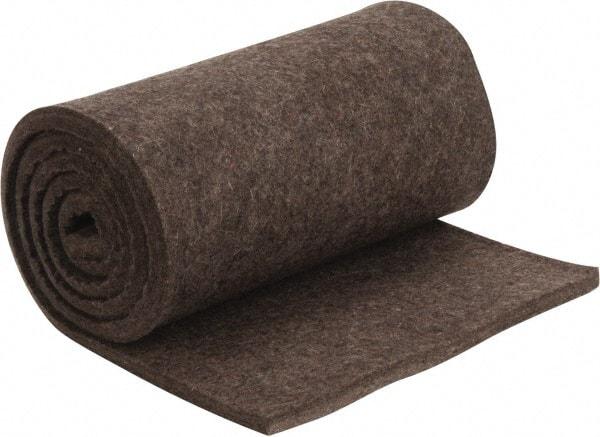 Made in USA - 1/2 Inch Thick x 72 Inch Wide x 12 Inch Long, Pressed Wool Felt Sheet - 4.2 Lbs/Square Yd., Gray, 75 psi - Benchmark Tooling