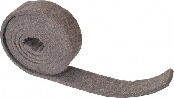 Made in USA - 1/4 Inch Thick x 1-1/2 Inch Wide x 5 Ft. Long, Felt Stripping - Gray, Plain Backing - Benchmark Tooling