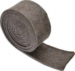 Made in USA - 1/4 Inch Thick x 2 Inch Wide x 5 Ft. Long, Felt Stripping - Gray, Plain Backing - Benchmark Tooling