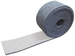 Made in USA - 1/8 Inch Thick x 1-1/2 Inch Wide x 10 Ft. Long, Felt Stripping - Gray, Adhesive Backing - Benchmark Tooling