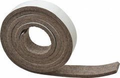 Made in USA - 1/4 Inch Thick x 1 Inch Wide x 5 Ft. Long, Felt Stripping - Gray, Adhesive Backing - Benchmark Tooling