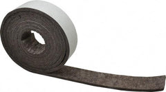 Made in USA - 1/4 Inch Thick x 2 Inch Wide x 10 Ft. Long, Felt Stripping - Gray, Adhesive Backing - Benchmark Tooling