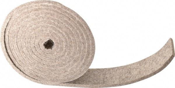 Made in USA - 1/4 Inch Thick x 2 Inch Wide x 10 Ft. Long, Felt Stripping - Gray, Adhesive Backing - Benchmark Tooling