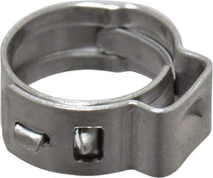 Oetiker - Stepless Ear Clamp - 3/8" Noml Size, 5.5mm Inner Width, 5mm Wide x 0.5mm Thick, Stainless Steel - Benchmark Tooling