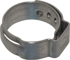 Oetiker - Stepless Ear Clamp - 5/8" Noml Size, 8mm Inner Width, 7mm Wide x 0.6mm Thick, Stainless Steel - Benchmark Tooling