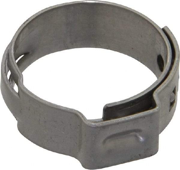 Oetiker - Stepless Ear Clamp - 11/16" Noml Size, 8mm Inner Width, 7mm Wide x 0.6mm Thick, Stainless Steel - Benchmark Tooling