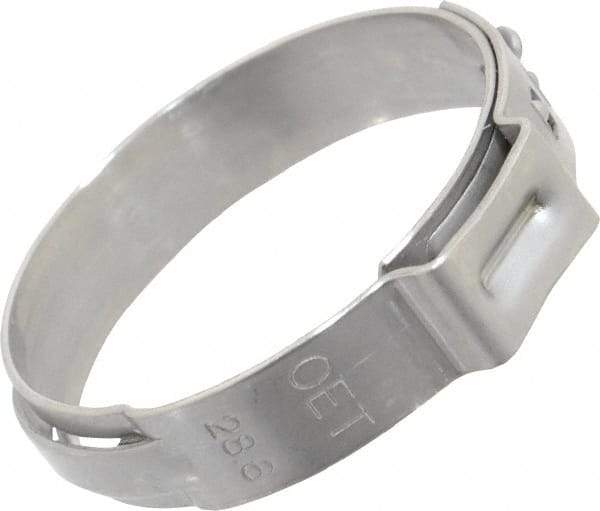 Oetiker - Stepless Ear Clamp - 1-1/8" Noml Size, 10mm Inner Width, 7mm Wide x 0.6mm Thick, Stainless Steel - Benchmark Tooling