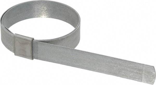 IDEAL TRIDON - 2" ID Galvanized Steel Preformed Center Punch Clamp - 5/8" Wide, 0.025" Thick - Benchmark Tooling