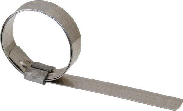 IDEAL TRIDON - 1-3/4" ID, Grade 201, Stainless Steel Preformed J-Type Clamp - 5/8" Wide x 0.03" Thick - Benchmark Tooling