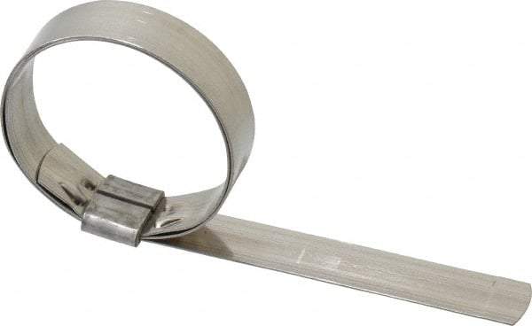 IDEAL TRIDON - 2" ID, Grade 201, Stainless Steel Preformed J-Type Clamp - 5/8" Wide x 0.03" Thick - Benchmark Tooling