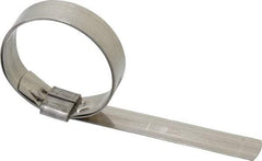 IDEAL TRIDON - 2" ID, Grade 201, Stainless Steel Preformed J-Type Clamp - 5/8" Wide x 0.03" Thick - Benchmark Tooling