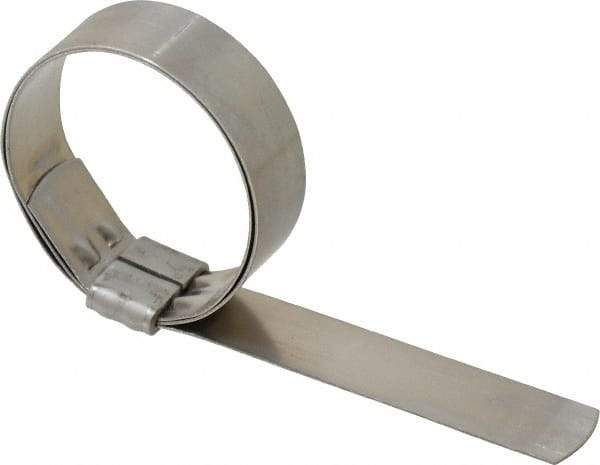 Made in USA - 2" ID, Grade 201, Stainless Steel Preformed J-Type Clamp - 3/4" Wide x 0.03" Thick - Benchmark Tooling