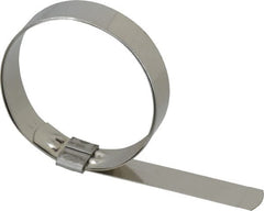 IDEAL TRIDON - 3" ID, Grade 201, Stainless Steel Preformed J-Type Clamp - 3/4" Wide x 0.03" Thick - Benchmark Tooling